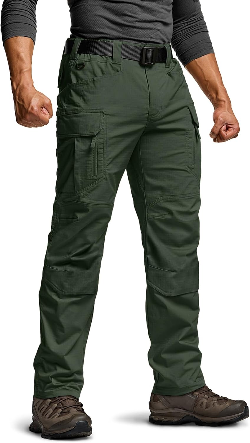 CQR Men's Flex Stretch Tactical Pants for Outdoor Activities