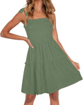 ZESICA Women's Summer Spaghetti Strap A Line Mini Dress - Flowy Fit