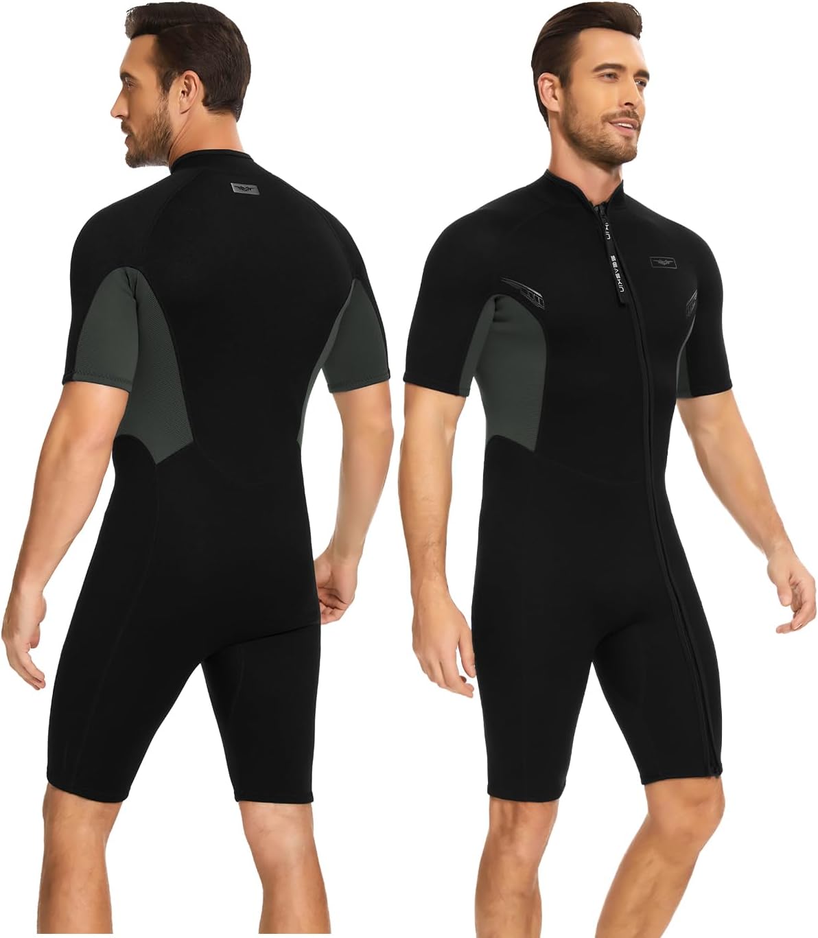 Seaskin Shorty Wetsuits for Men and Women - 2mm Front Zip