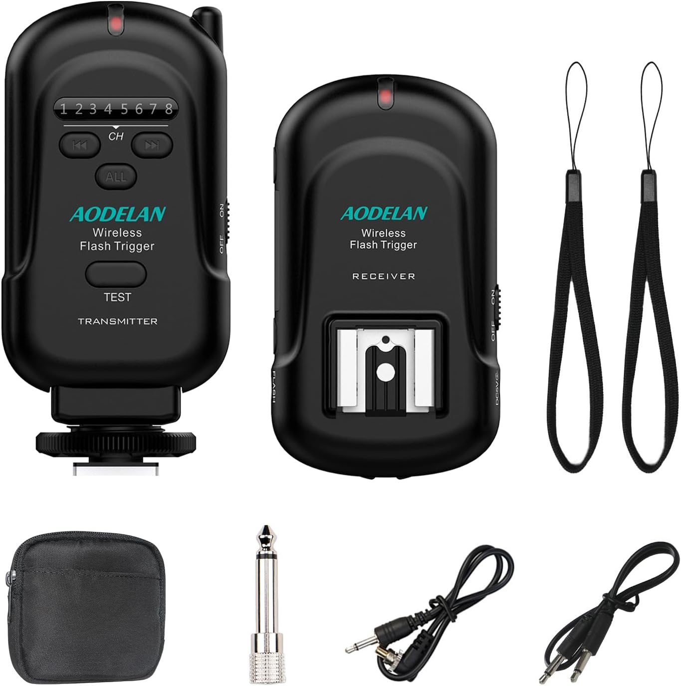 AODELAN Wireless Flash Trigger Set for Canon Nikon Fuji Sony