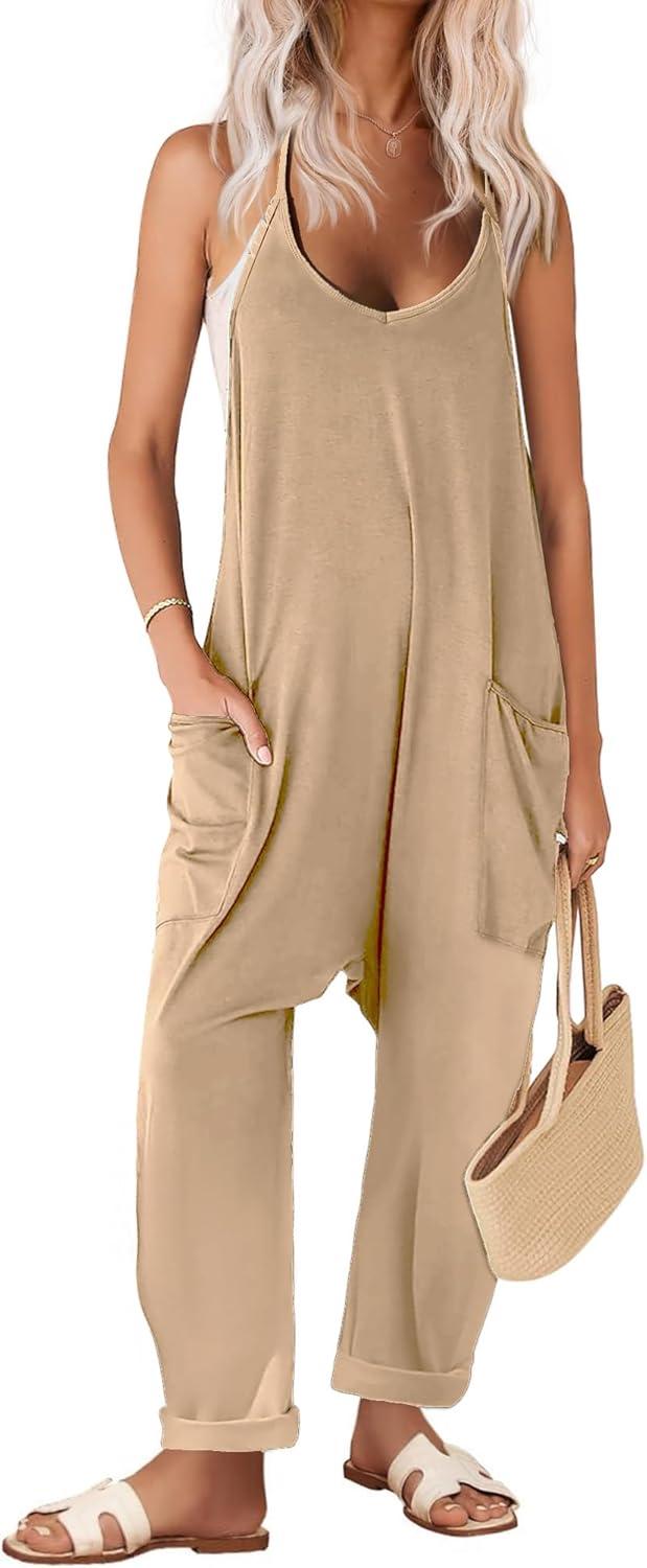 Ekouaer Womens Sleeveless Jumpsuit for Casual Comfort and Style