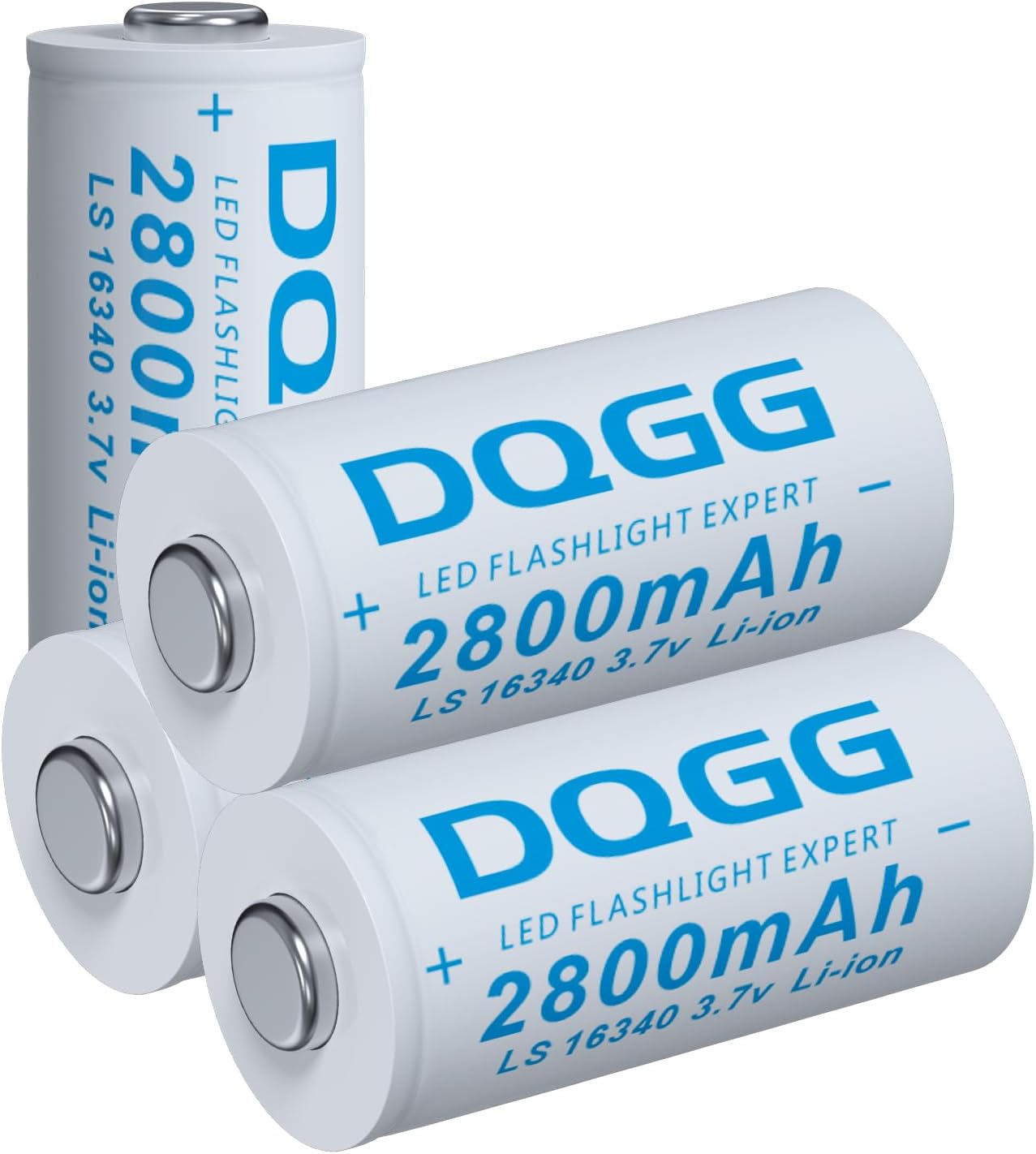 Long-Lasting Power: BENKIA 16340 2800mAh Li-ion Batteries (4 Pack)
