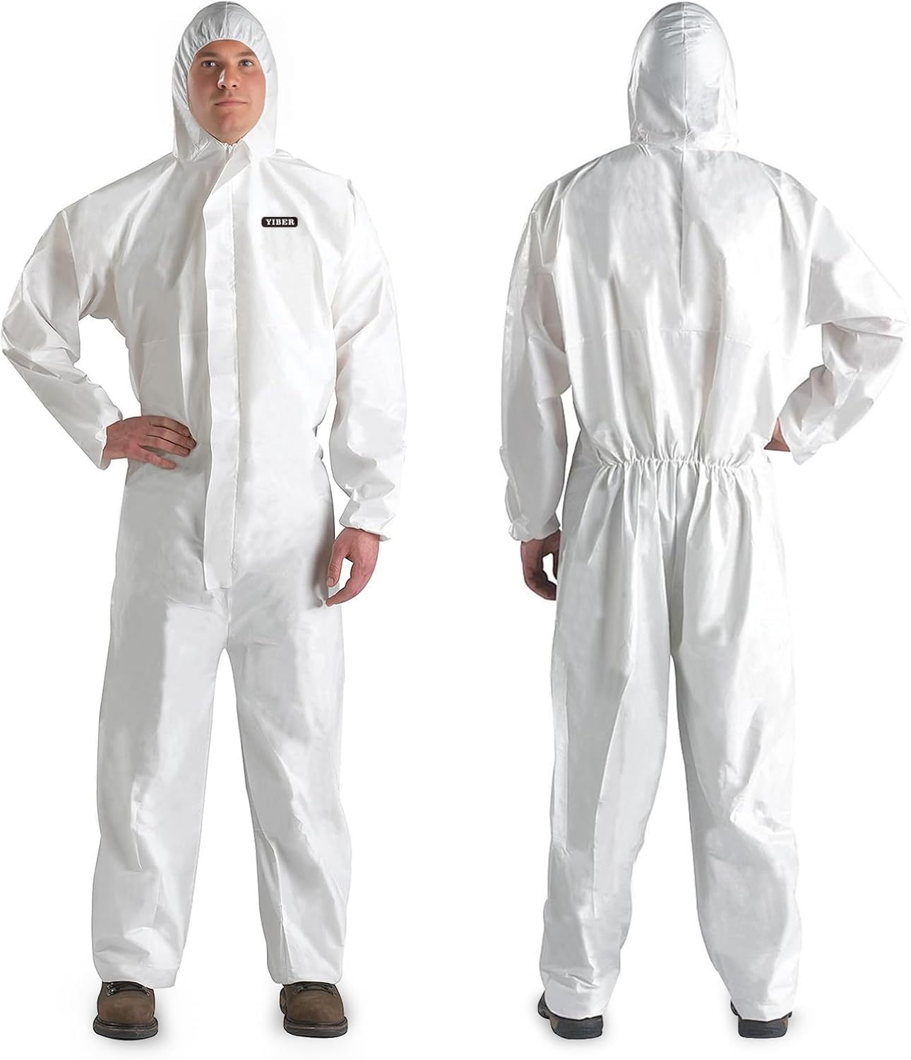 Hazmat Suit Disposable Coverall for Heavy Duty Protection