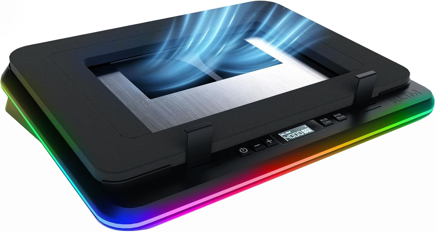 KLIM Turbofrost Gaming Laptop Cooling Pad with RGB and Fans