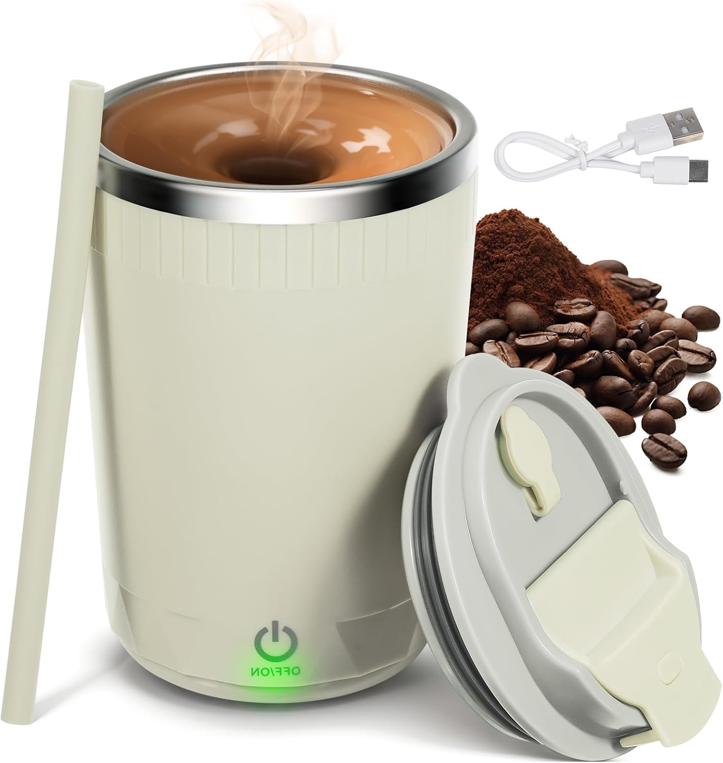 Automatic Self Stirring Coffee Mug: Rechargeable, Mess-Free Mixing