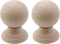 2PCS Unfinished Wood Finials - DIY Decor for Bed Post & Curtain Rods!
