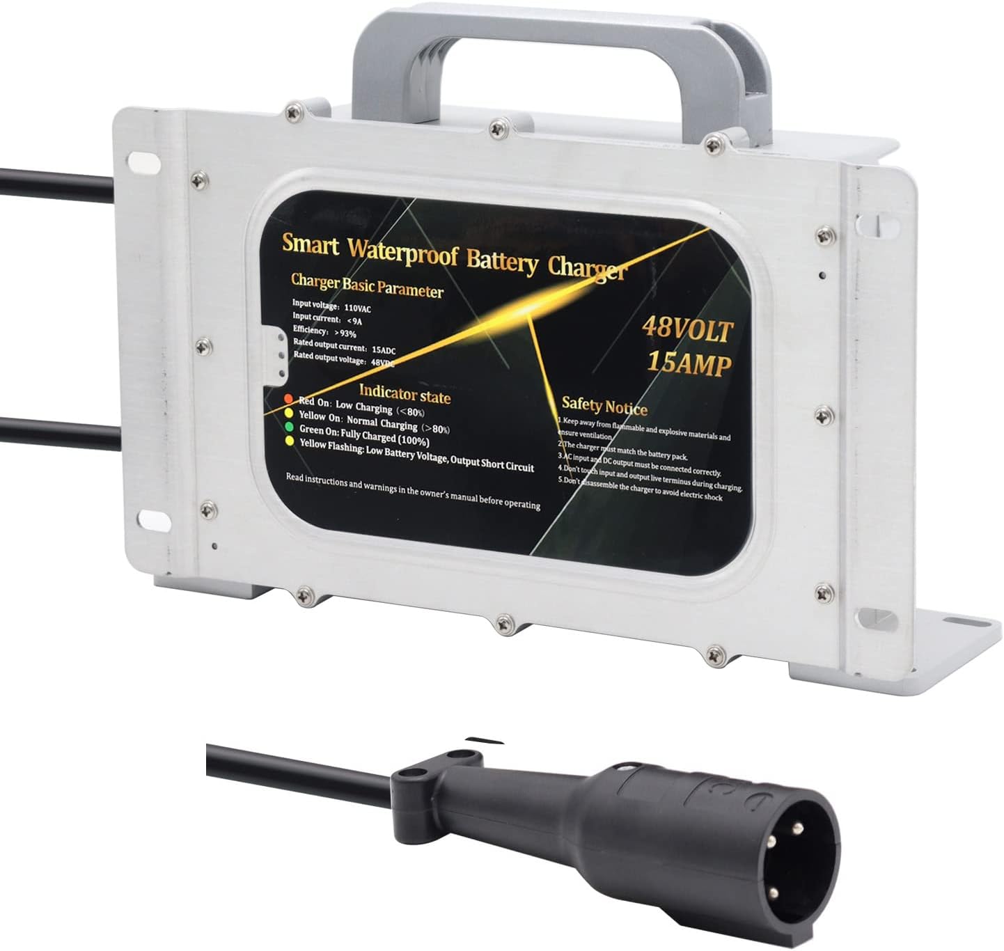 Waterproof 48V Golf Cart Charger - Quick & Reliable!