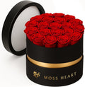 20 Preserved Roses in Round Box - Lasting Elegant Bouquet