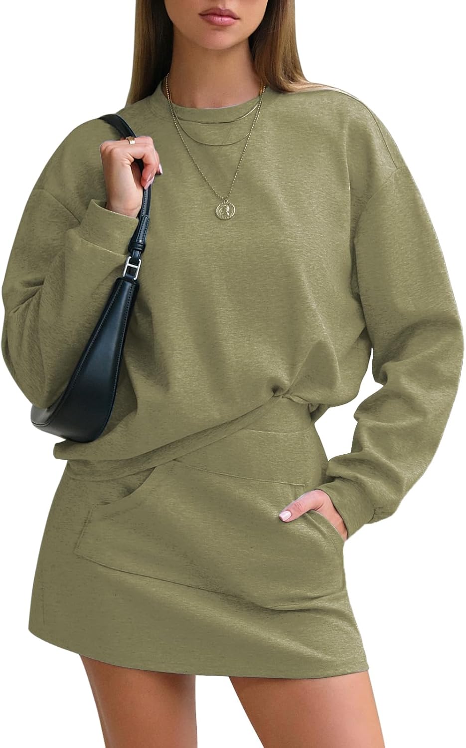 EXLURA Women 2 Piece Sets Cotton Tracksuits for Fall Fashion