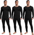Patelai Men's Thermal Underwear 3-Set Base Layer - Warm Fleece