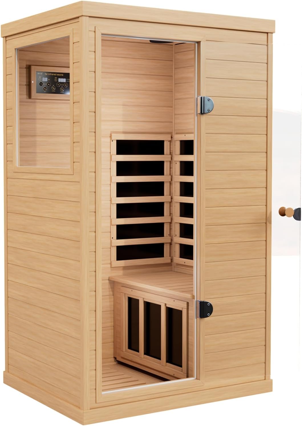 1 Person Far Infrared Sauna, Low EMF, Bluetooth Speakers