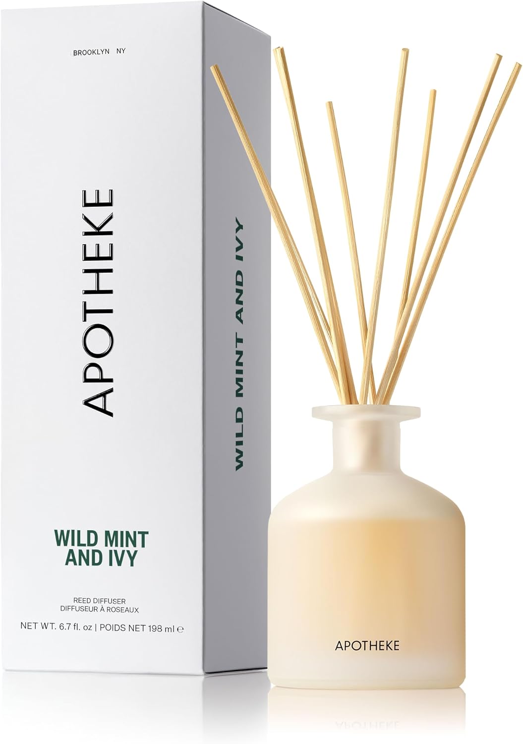 Apotheke Luxury Scented Reed Diffuser, Wild Mint & Ivy Aroma