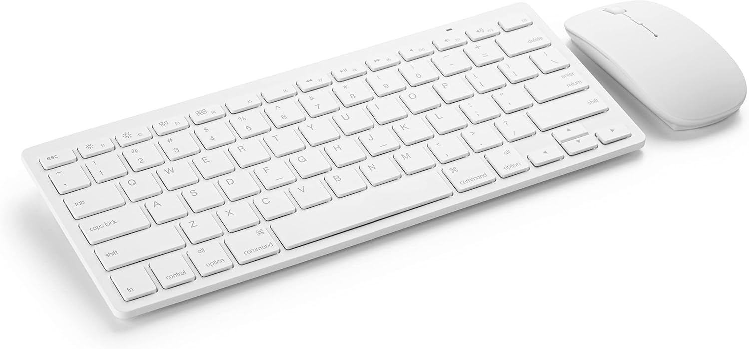 Mason West White Wireless Keyboard & Mouse - Plug-and-Play!