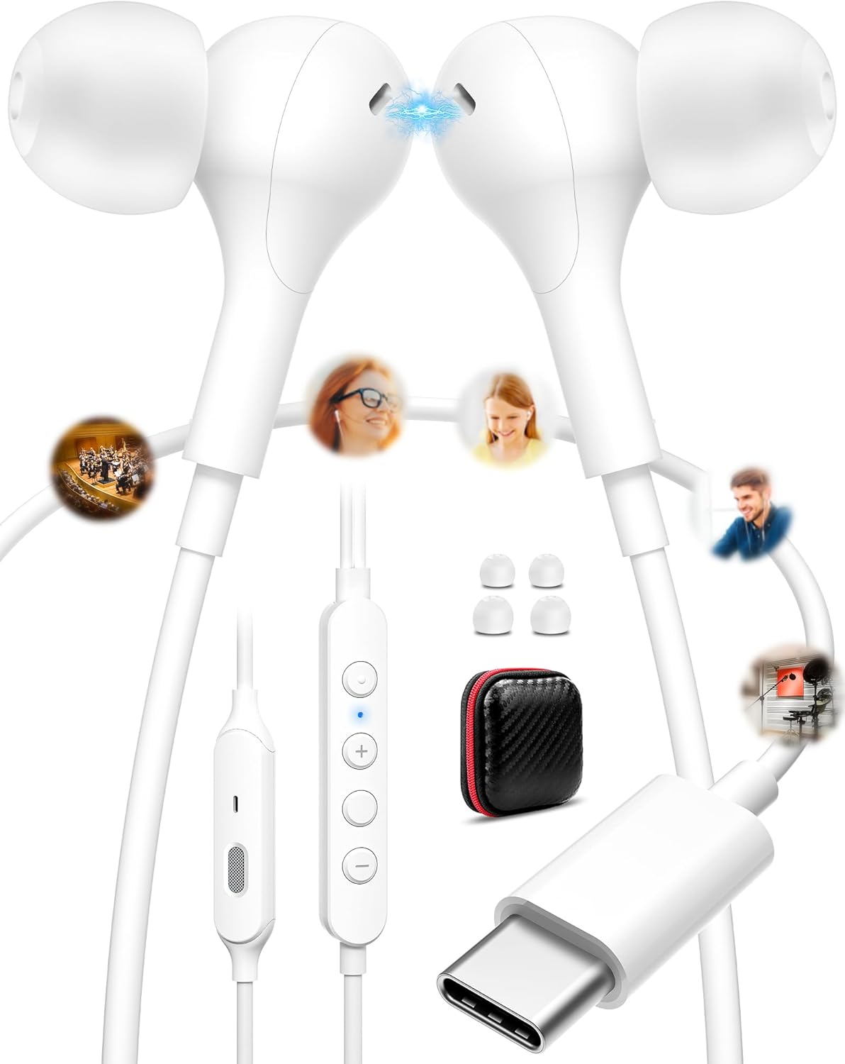 Topaux USB-C Headset: Voice Change Mic, HiFi Bass