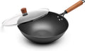 12.6ft Iron Wok Spin-Forged Refined Iron Stir Fry Pan - Lightweight