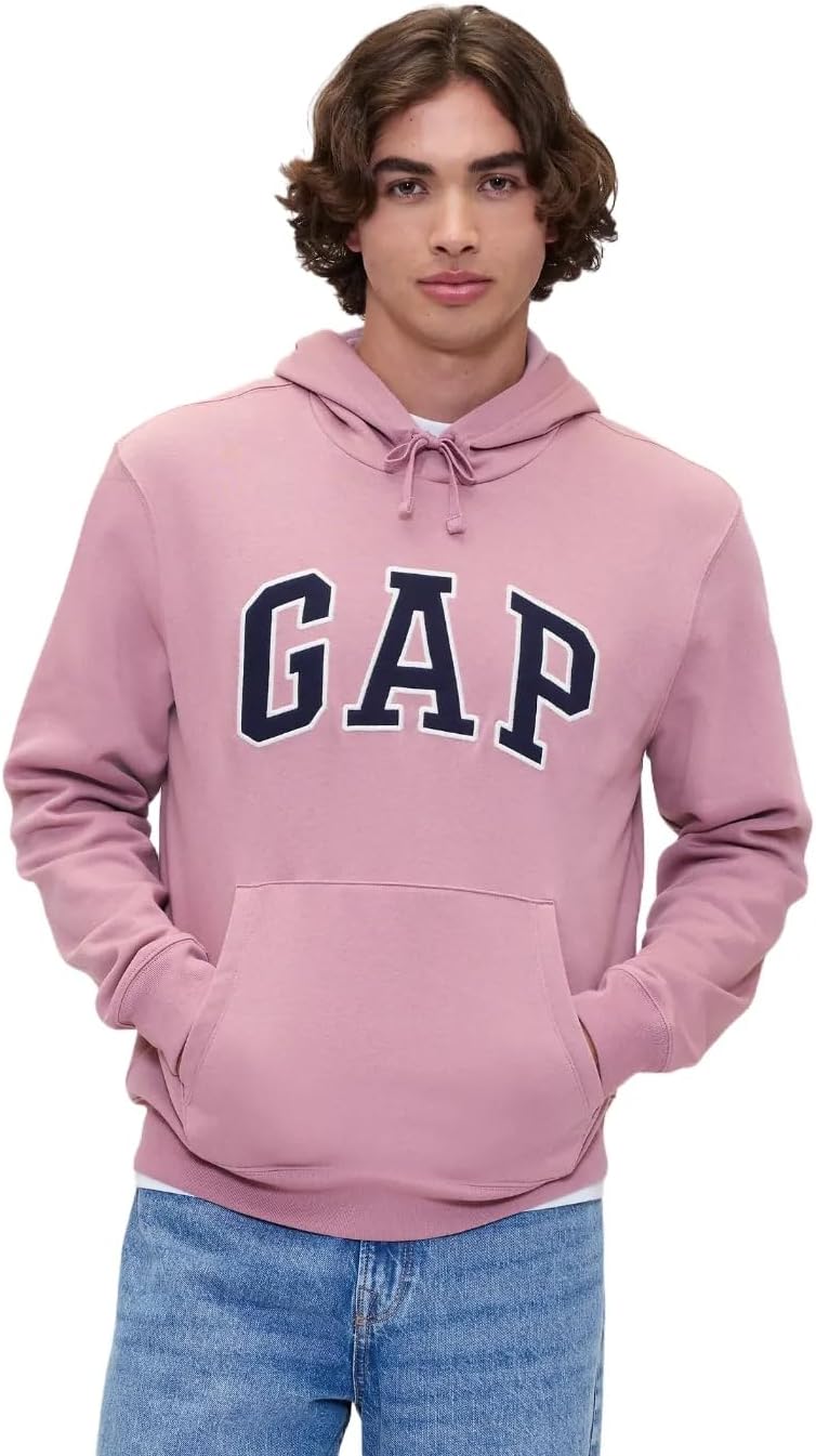 GAP Men's Logo Fleece Hoodie Sweatshirt for Everyday Comfort