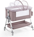 3 in 1 Baby Bassinet Bedside Sleeper - Adjustable, Portable Crib