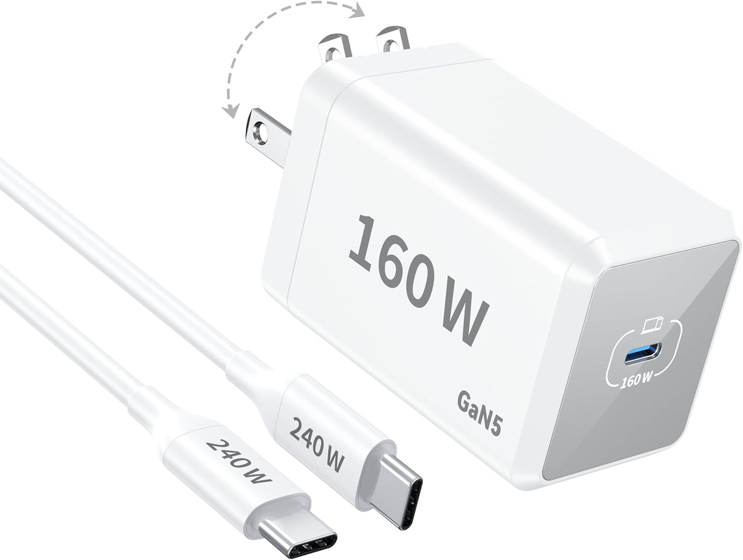 160W Fast Charger for All USB C Devices!