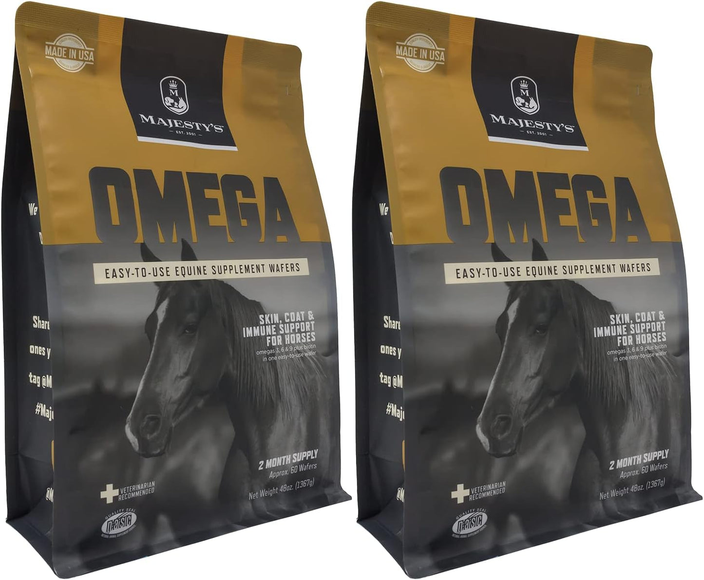 Majesty's Omega Wafers for Superior Horse Skin and Coat Care