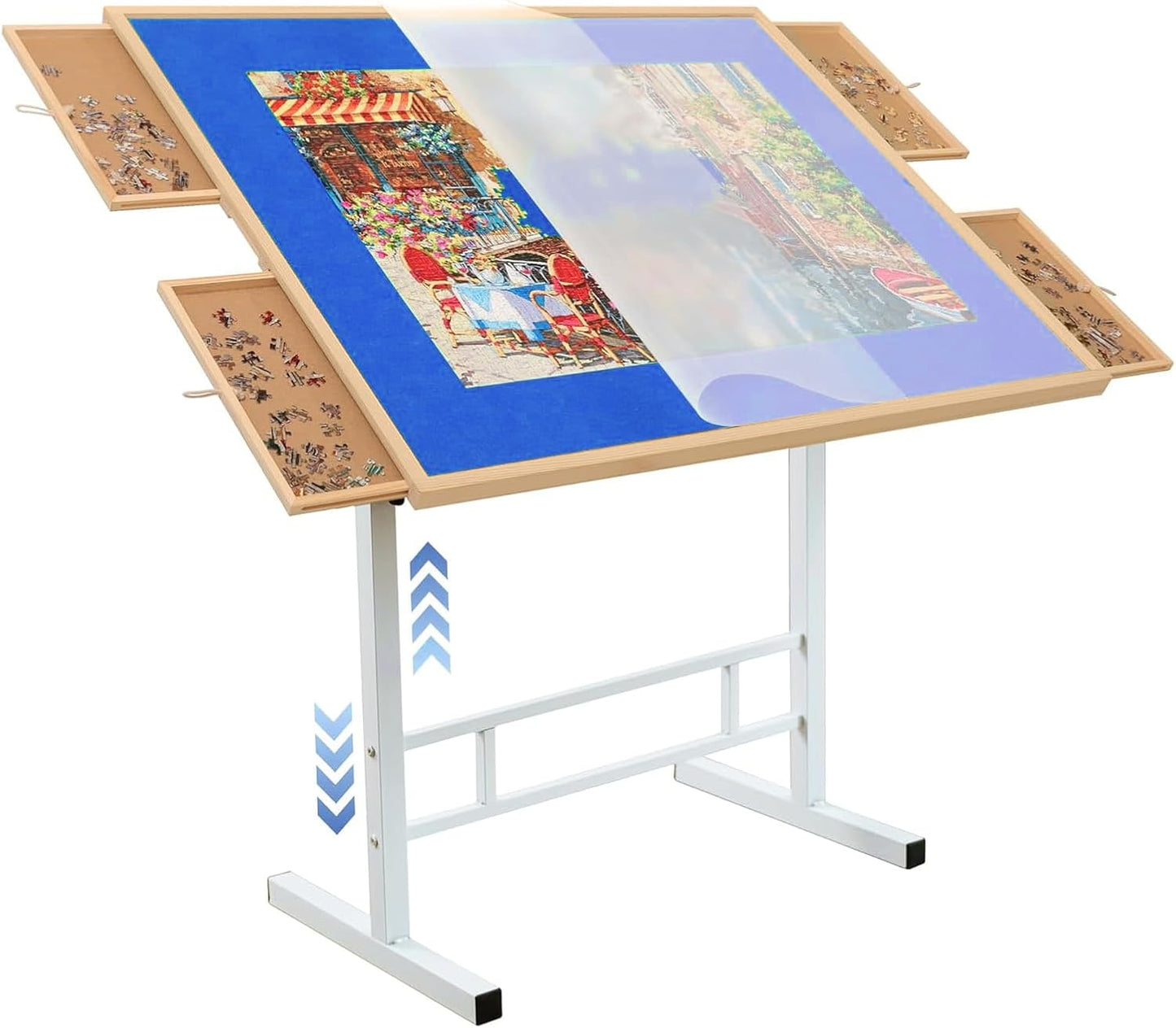 Puzzle Table for 1500 Piece Jigsaw with Adjustable Height