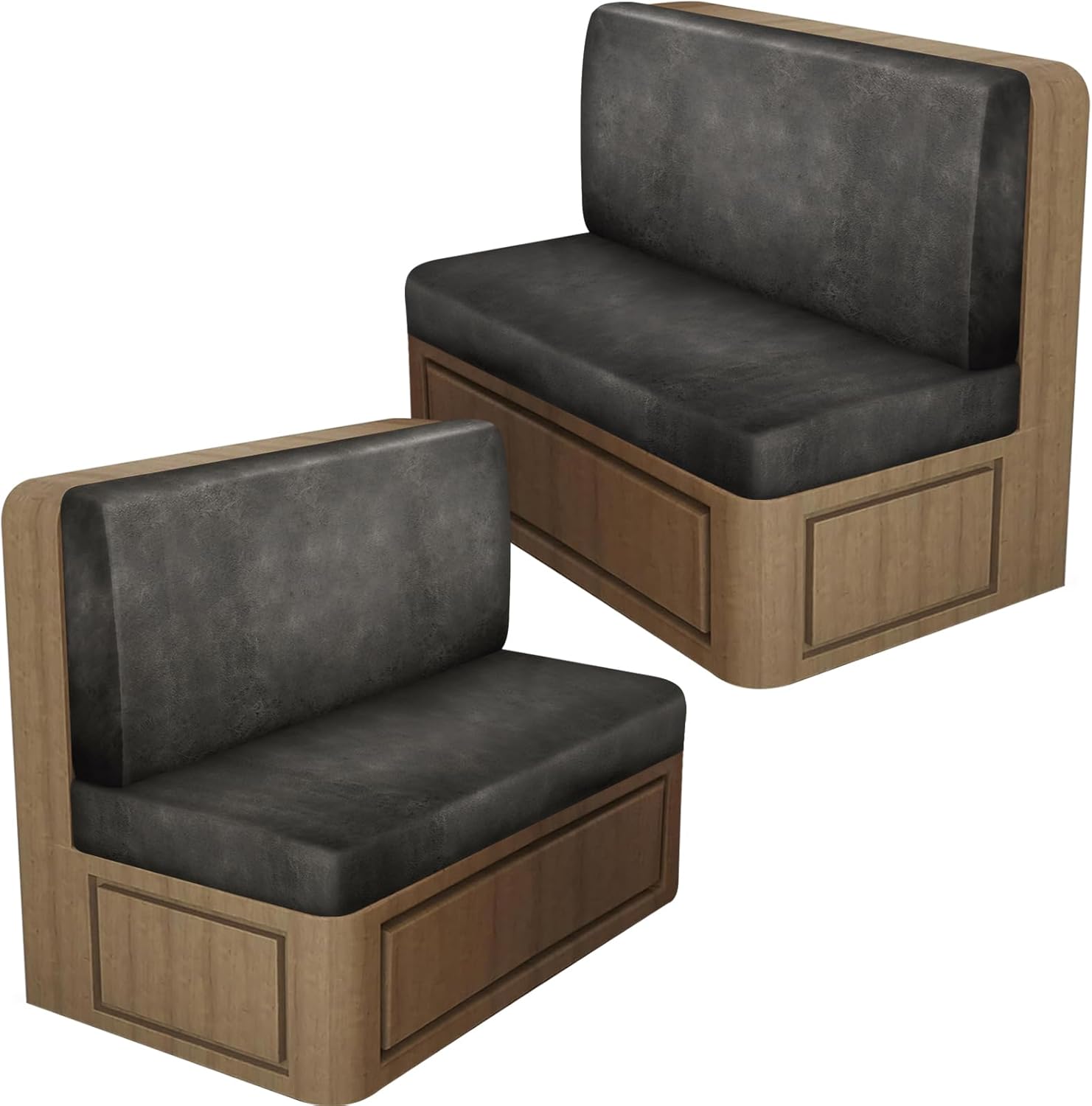Leather Look RV Dinette Cushion Covers for Travel Trailers