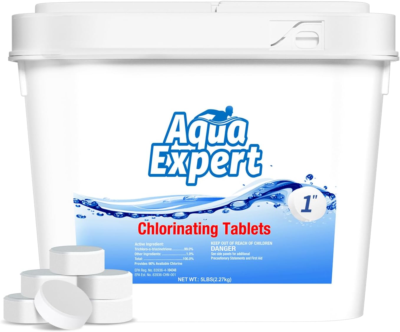 Aqua Expert 1 Inch Chlorine Tablets for Clear Pool Water