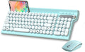 Wireless Keyboard and Mouse Combo with Phone Holder - Full Size