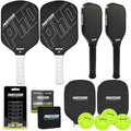 Raw Carbon Fiber 2-Paddle Pickleball Training Bundle - USA Pickleball