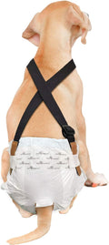 Paw Inspired Dog Diaper Suspenders - Stretchy Adjustable Hold