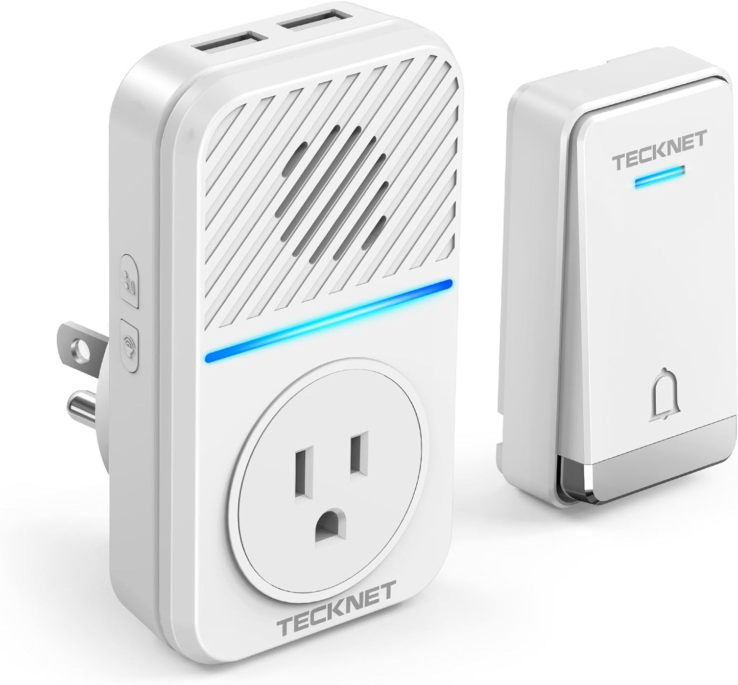 TECKNET Self-Powered Wireless Doorbell - 1300Ft Range