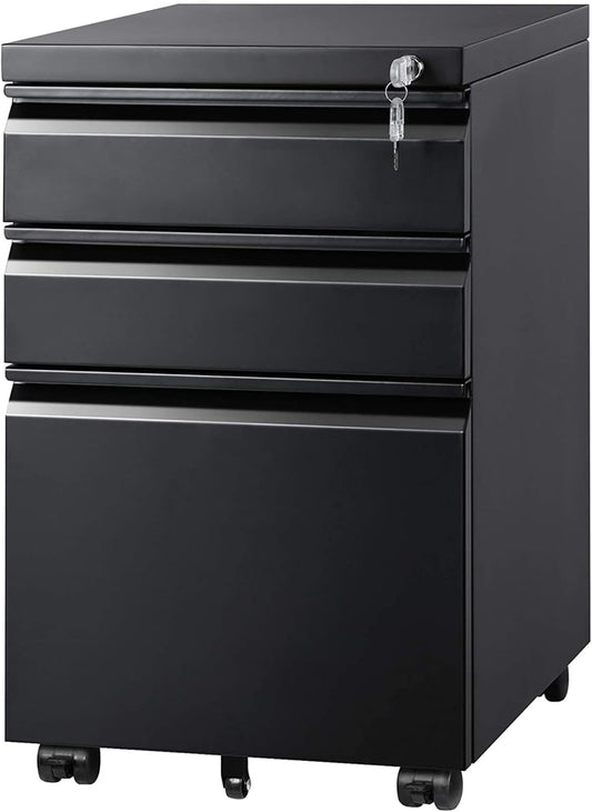 DEVAISE 3 Drawer Mobile File Cabinet for Office Organization