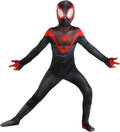Boy's Marvel Miles Morales Black Zentai Suit Costume - Game-Accurate