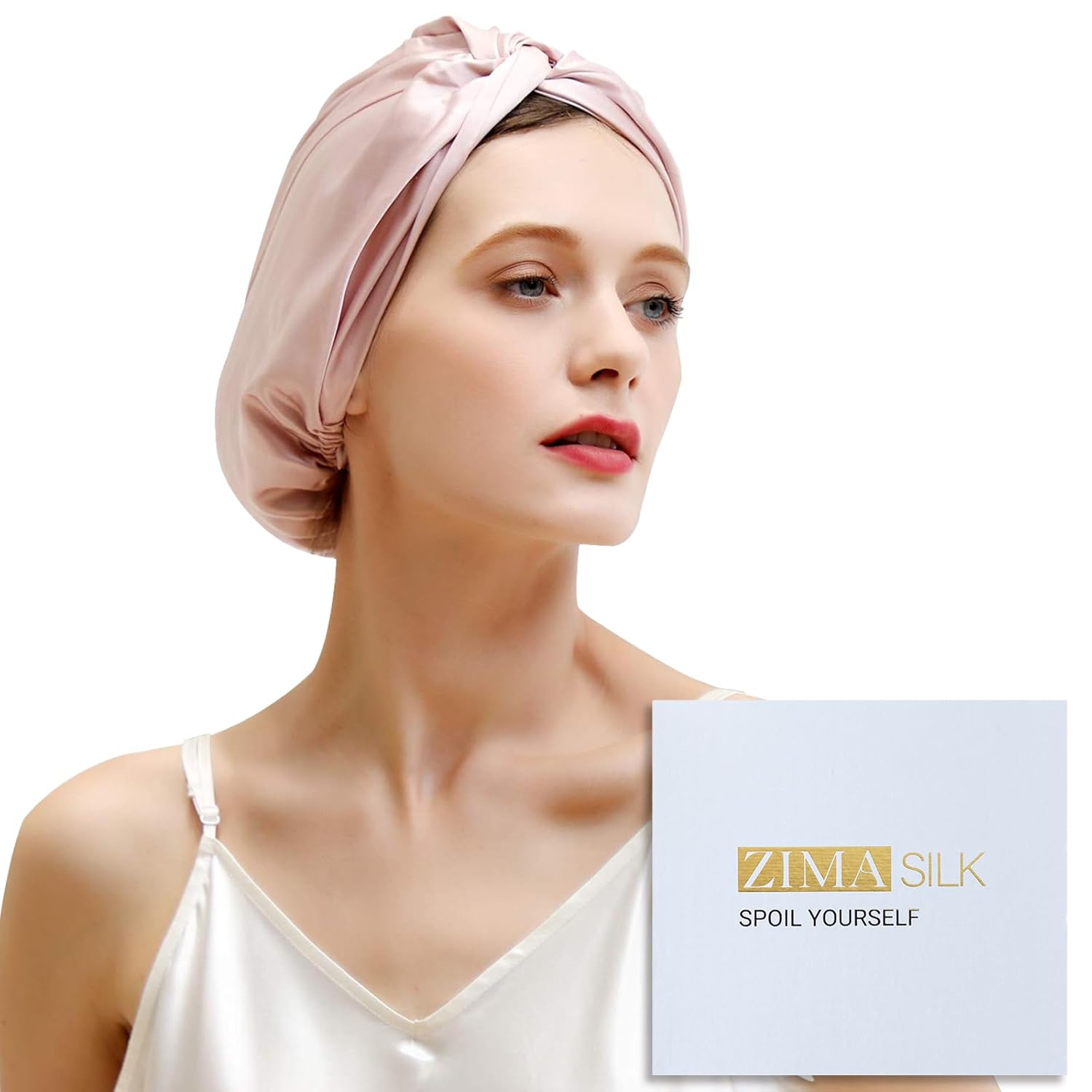 ZIMASILK 22 Momme 100% Mulberry Silk Bonnet for Hair Care