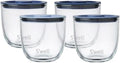 Glass Prep Bowl Set of 4 16oz - Meal Prep Bowls for Easy Prep