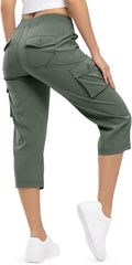 Womens Cargo Capris Lightweight Hiking Pants - Comfortable Quick Dry 2