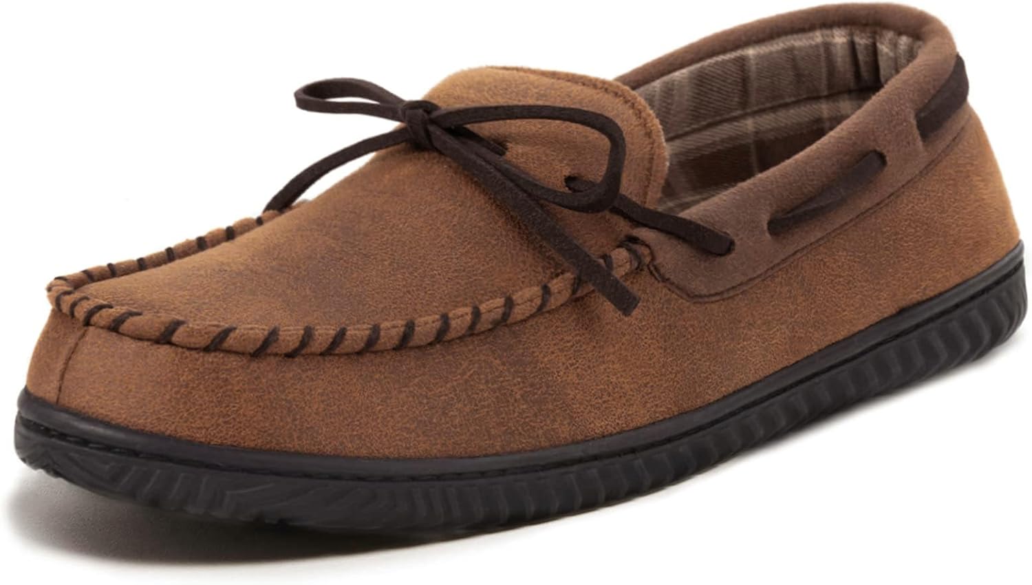 ULTRAIDEAS Men's Luke Microsuede Moccasin Slippers for Comfort