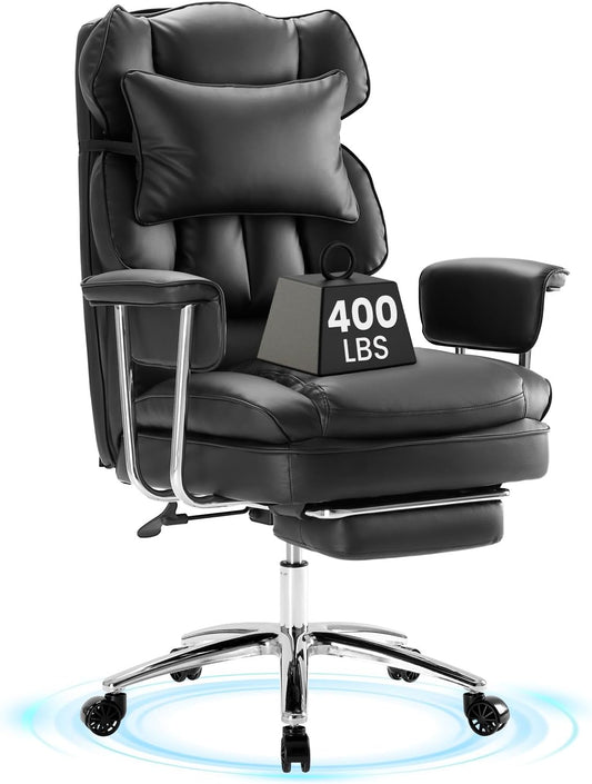 OLIXIS Executive Office Chair: Ergo Big & Tall, Reclining, Lumbar Support