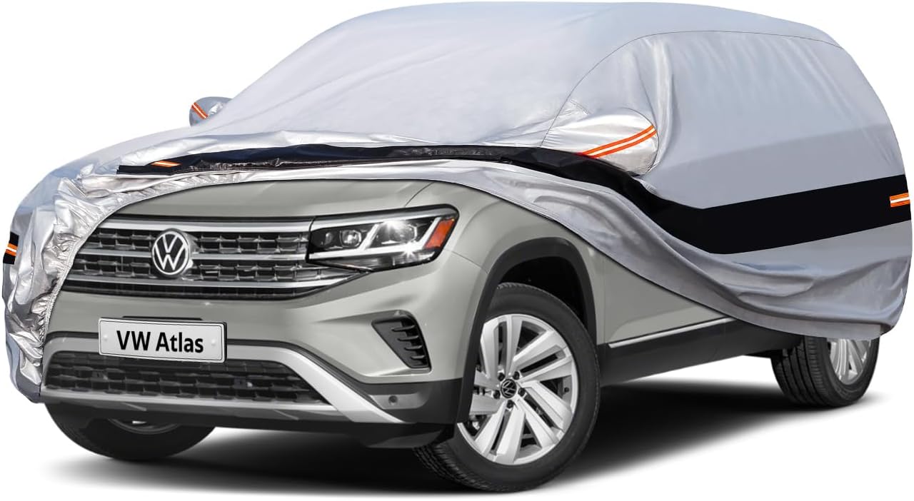 10 Layers SUV Car Cover for Volkswagen Atlas 2017-2024 Waterproof