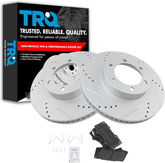 TRQ Front Brake Pad & Rotor Kit for Lexus GX470 & 4Runner