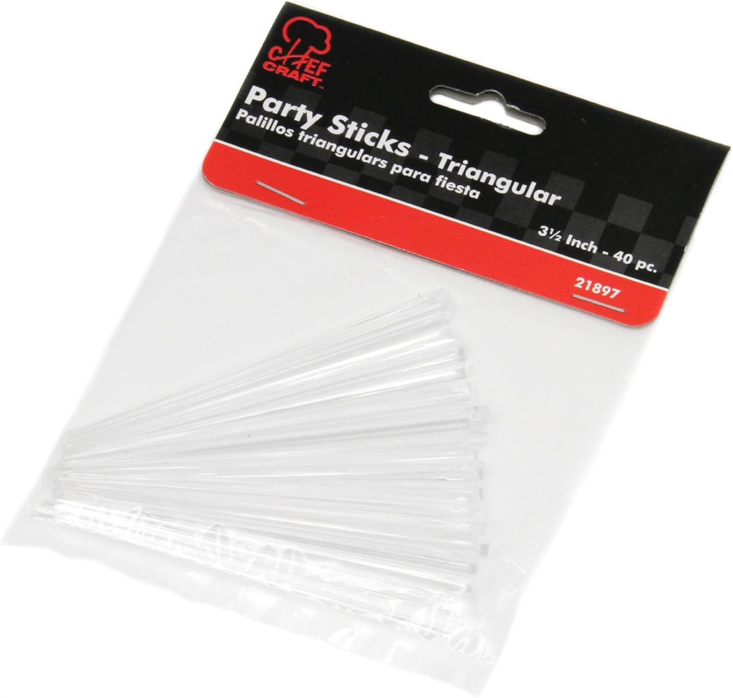 40 Clear Party Picks Chef Craft 3.5 inch - Elegant Solution!