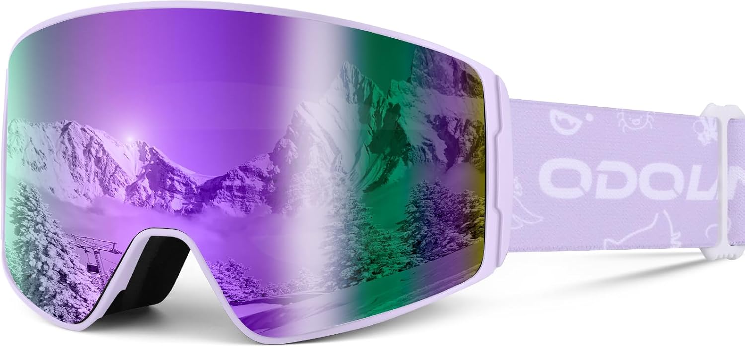 Odoland Anti-Fog Kids Snow Goggles - Youth Skiing Essential