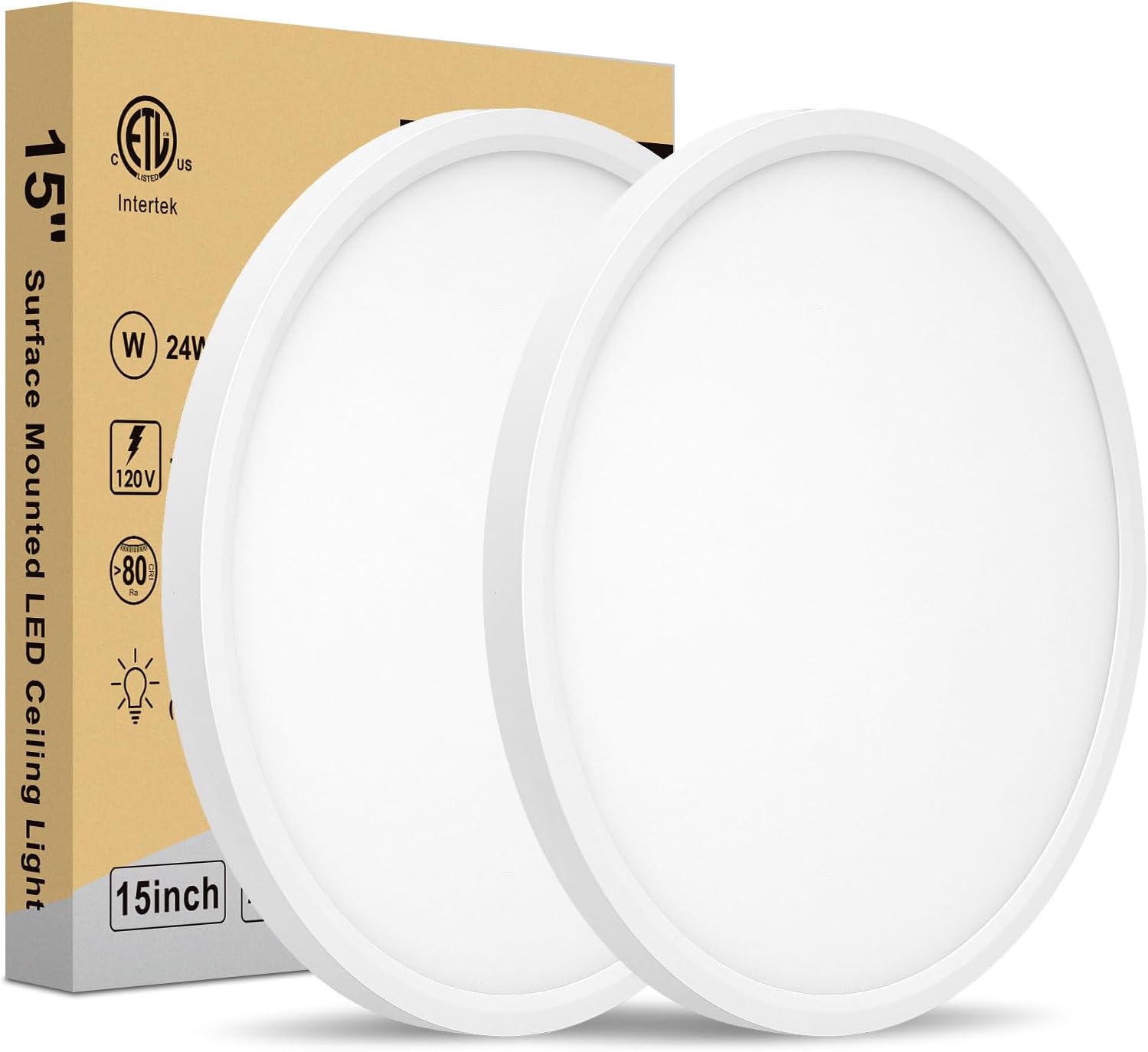 15 Inch LED Ceiling Light - Ultra Thin & Dimmable 5CCT Options