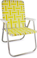 Folding Aluminum Lawn Chair - Lightweight Webbed Patio Chair