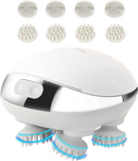 MOUNTRAX Electric Scalp Massager: 88 Nodes, Heat, 3 Speeds