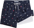maamgic Mens Swim Trunks with Compression Liner 5 in Mid-Thigh Shorts