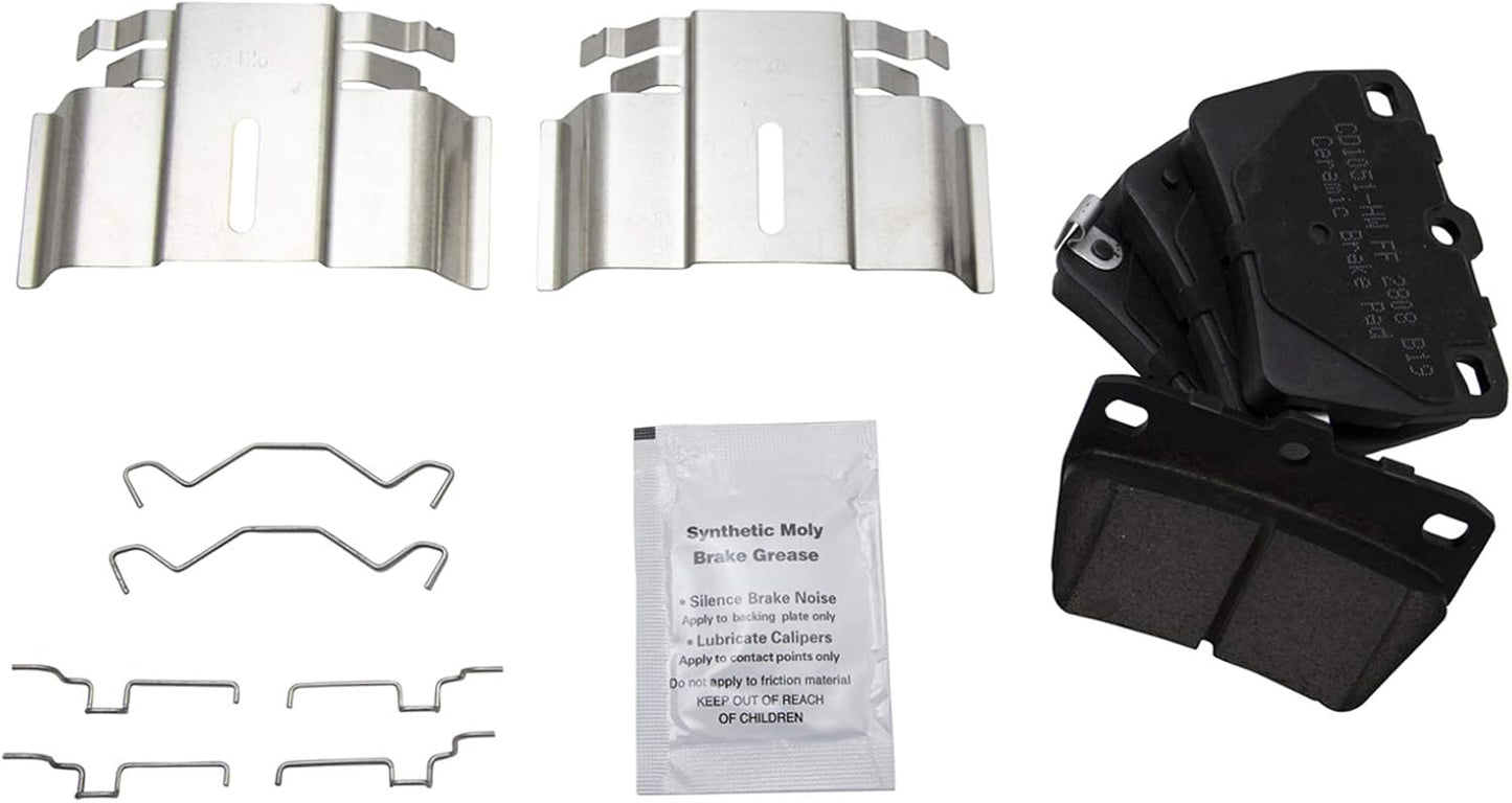 TRQ Rear Brake Pads Ceramic for 2004-2005 Toyota RAV4 Vehicles