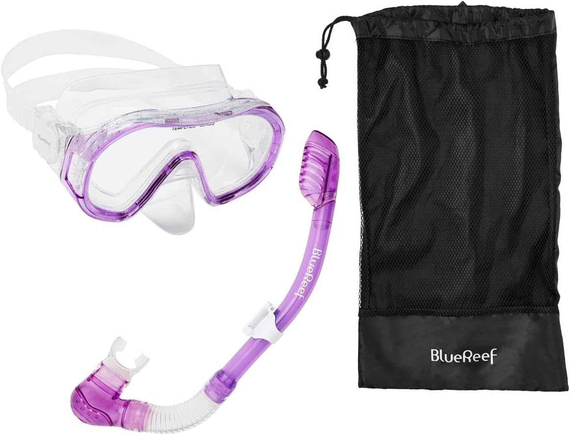 Piper Kids Snorkel Set - Ultimate Comfort & Clarity! Blue Reef
