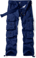 OCHENTA Men's Cotton Casual Cargo Work Pants for Hiking