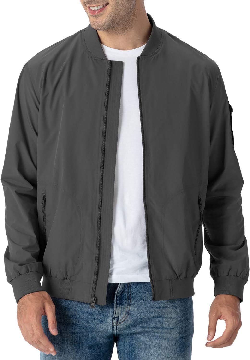Rdruko Men's Lightweight Bomber Jacket for Stylish Comfort