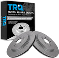 TRQ Rear Brake Rotor Set Compatible with 2013-2019 Ford - Direct Fit